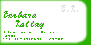 barbara kallay business card